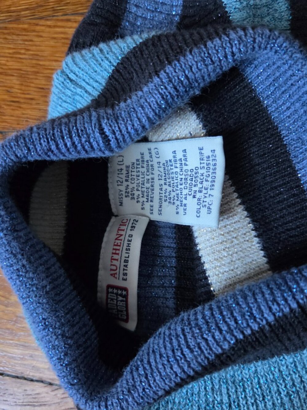 Striped Sweater 💙 ❤️ 💜 - Picture 6 of 10